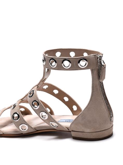 beige sandallen von prada|designer sandals prada.